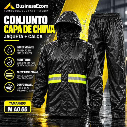 Capa de Chuva Motoqueiro Conjunto Impermeável
