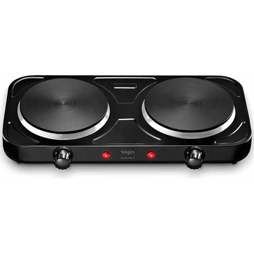 Cooktop Elétrico Portátil 2 Bocas 2000W Vidro Temperado FG02 Elgin