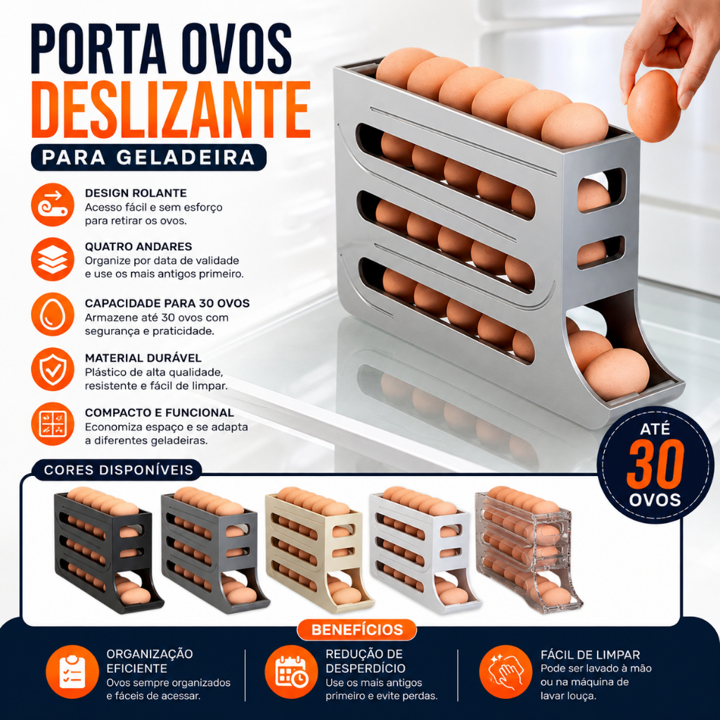 Porta Ovos Deslizante