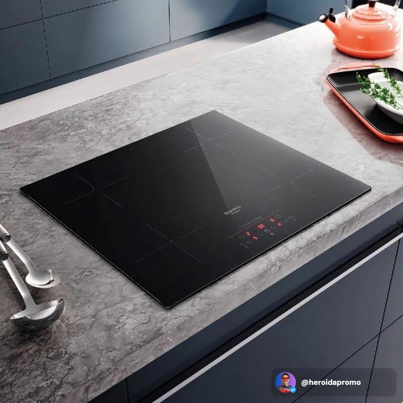 Cooktop de Indução 4 Bocas Dako Supreme Preto com Trava de Segurança