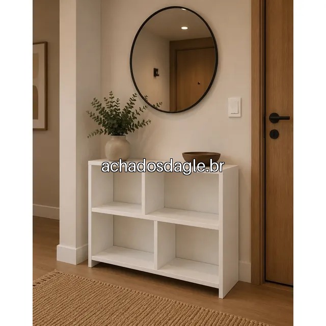 Aparador Nicho Decorativo Organizador Multiuso 68cm Branco