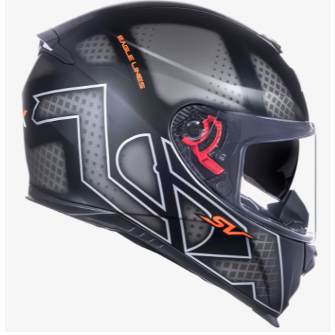 Capacete ASX Eagle Preto Fosco