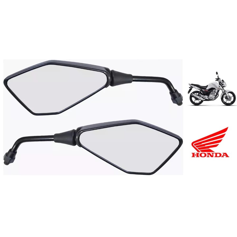 Retrovisor Kawasaki Z400 Z 400 Rosca Honda Fixo Haste Longa Normal Esportivo | Shopee Brasil