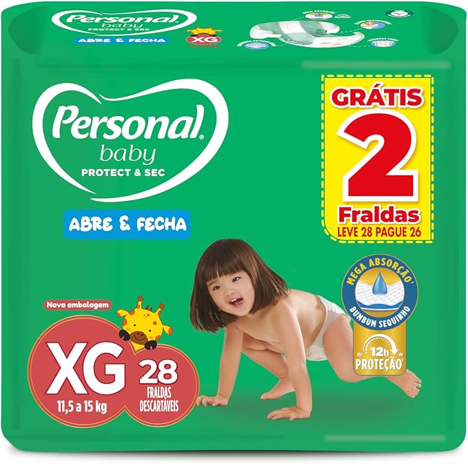 Fralda Personal Baby Protect Sec Tamanhos G e XG