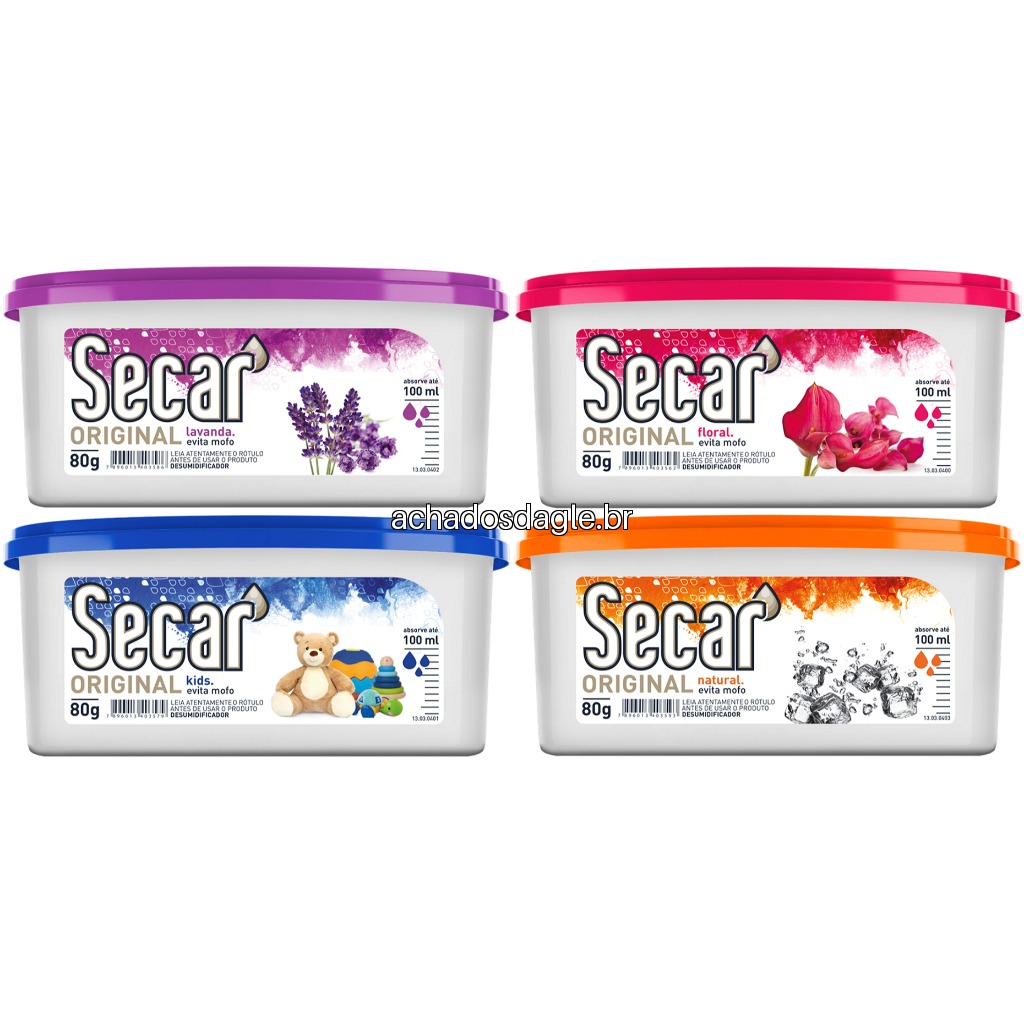 Kit 4un Anti Mofo Secar 80g Original Desumidificador