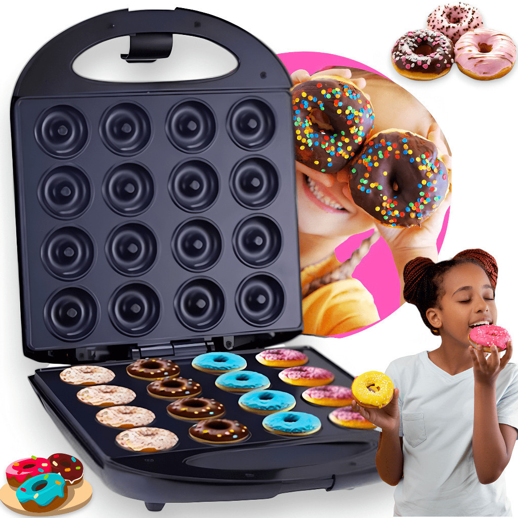 Maquina De Donuts Café Da Manhã Capacidade Para 3/7/16Mini Rosquinha Elétrica 110V e 220V Portátil | Shopee Brasil