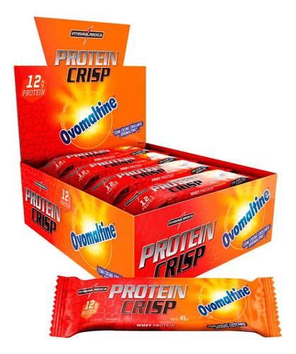 12 Unidades Barra de Proteína Crisp Bar Ovomaltine Integralmédica