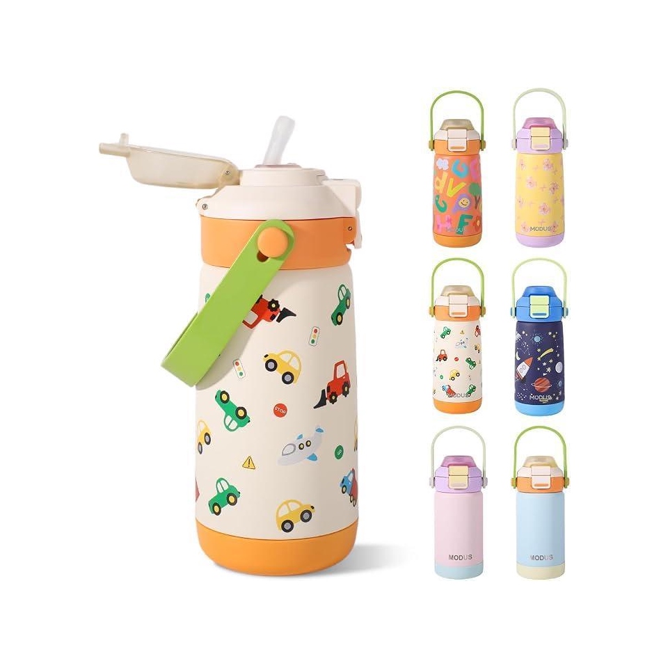 Oferta: MODUS Garrafa Térmica Infantil 350ml de Aço Inoxidável com Canudo | para Crianças Dois Modos