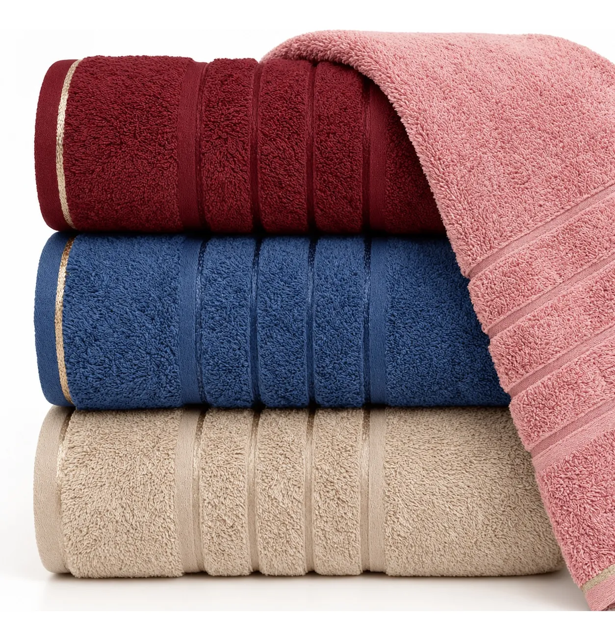 Kit 3 Toalhas de Banho Gigante Luxo 70x1,40 Grossa Multicolorido