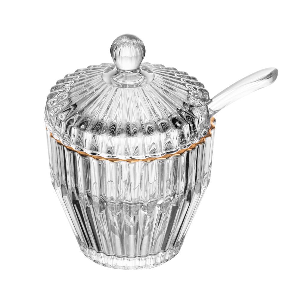 Açucareiro de Cristal com Fio de Ouro Império 8cm Wolff