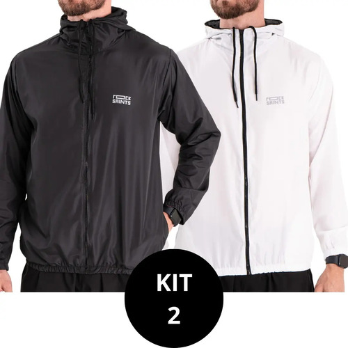 Kit com 2 Jaquetas Corta Vento Rock Saints
