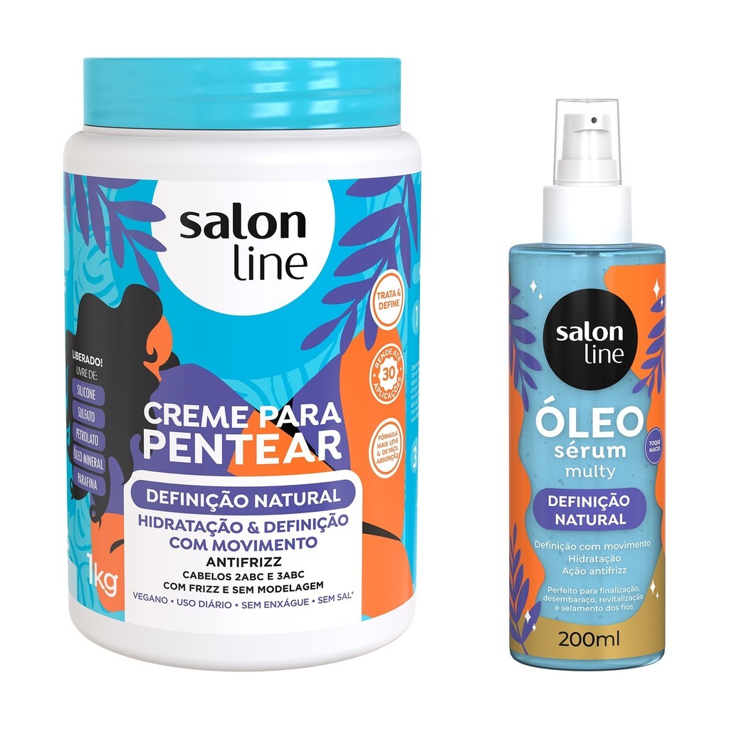 Kit Creme para Pentear e Óleo Definição Natural