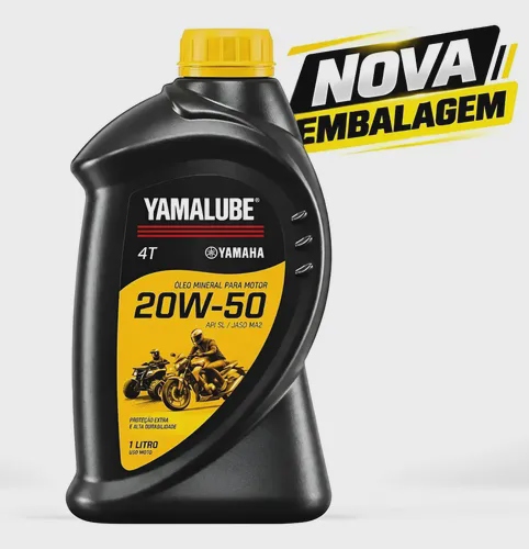 Oleo de motor original yamaha 20w 50 mineral para moto