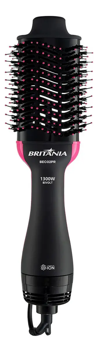 Britânia Escova Secadora Bec02pr 4 em 1 1300W Preto e Rosa