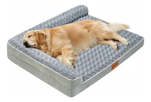 Cama Pet Grande Caminha Ortopédica Cinza-Escuro 91x68x16,5cm