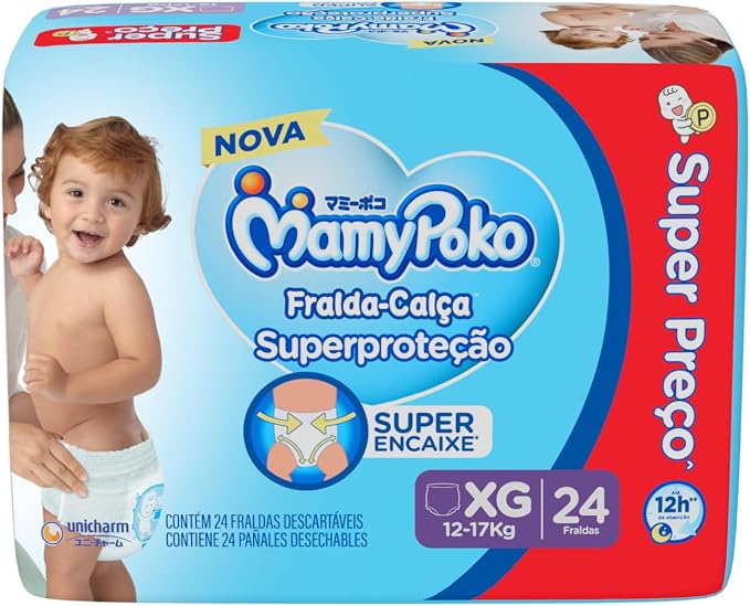 MamyPoko Fralda-Calça Superproteção XG 24 unidades