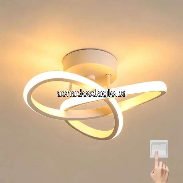 Luminaria teto ledpendente lustre moderna para quarto sala