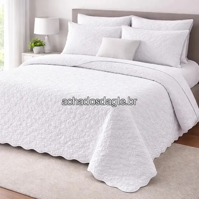 Cobre Leito Queen Matelado Dupla Face Branco