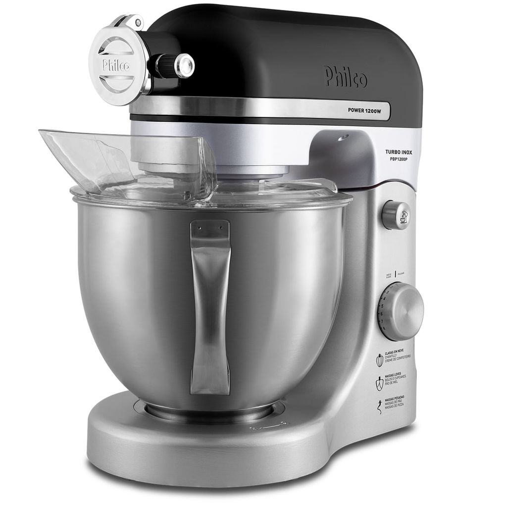Batedeira Planetaria Philco PBP1200P Turbo Inox