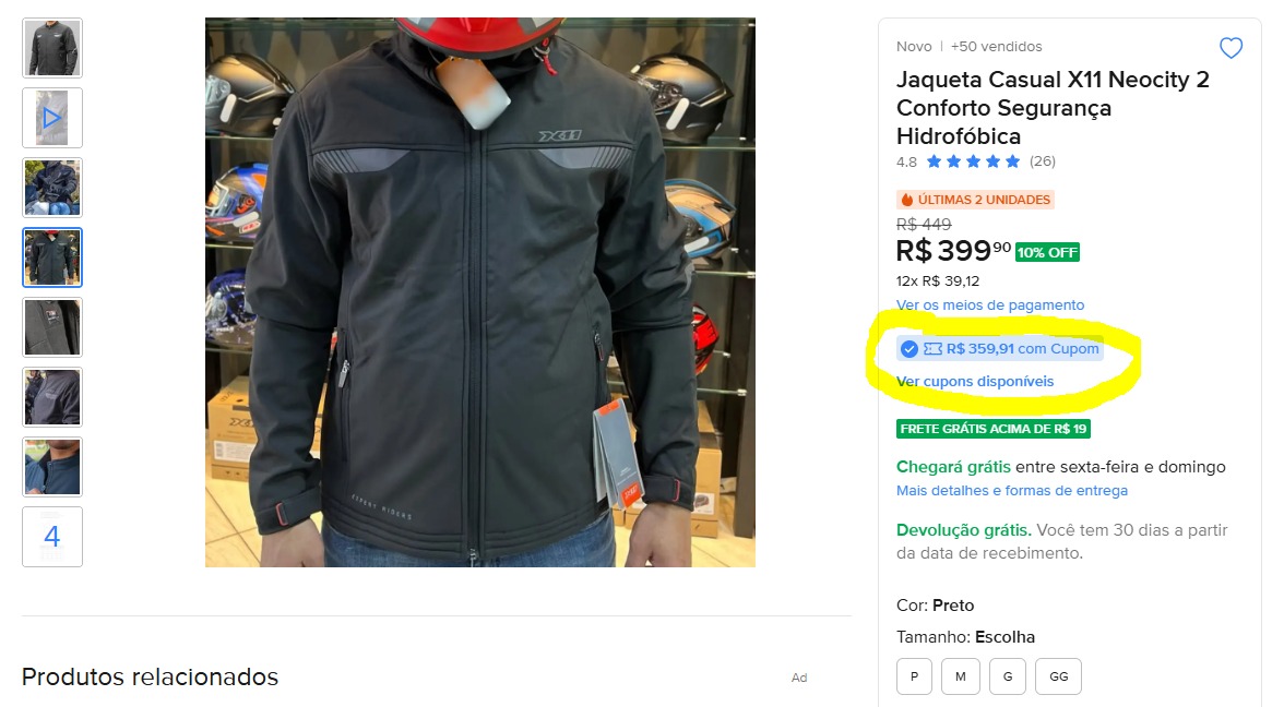 Jaqueta Casual X11 Neocity 2 Hidrofóbica