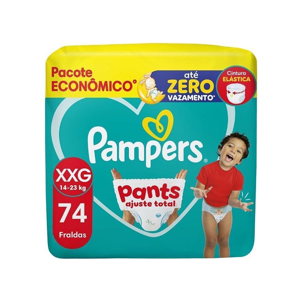 Fralda Pampers Pants Ajuste Total XXG 74 Unidades