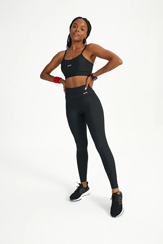 Conjunto Fitness Top e Legging com Bolso Lateral 2 Cores