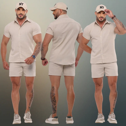 Conjunto Linho Masculino Social Casual (P ao GG)