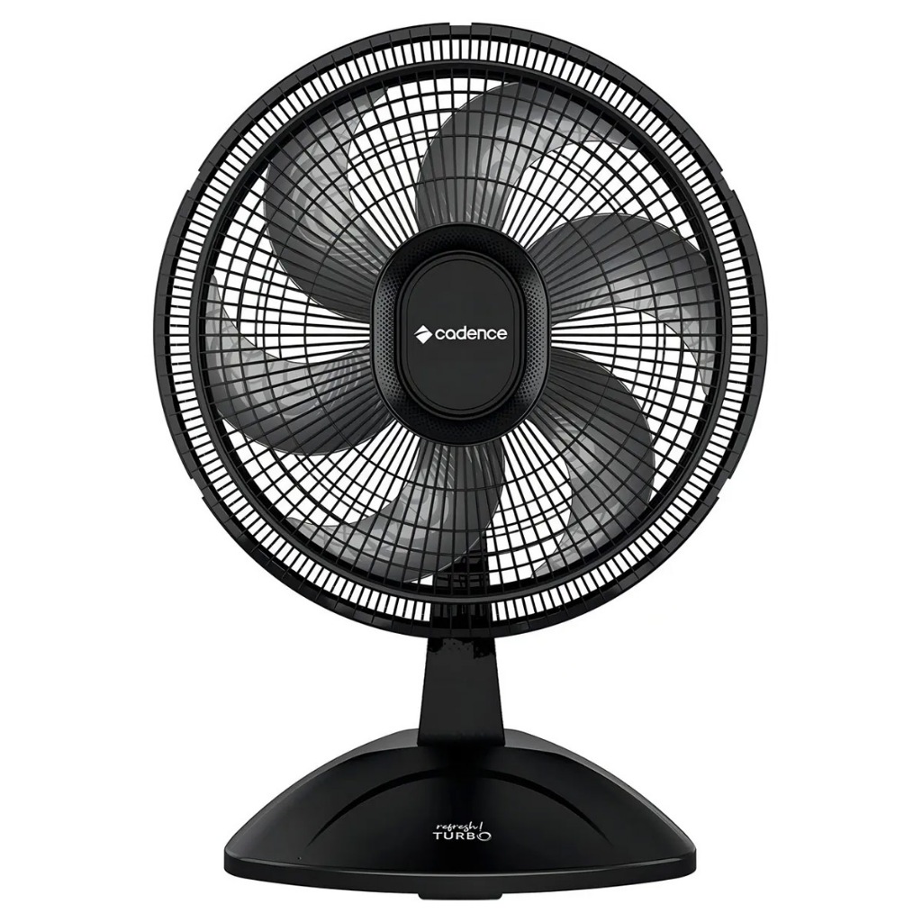 Ventilador de Mesa Cadence Refresh Turbo 40cm 140W 5 Pás Preto VTR410