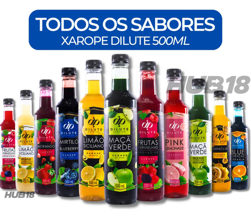 Xarope Dilute para Drinks e Soda Italiana Todos os Sabores