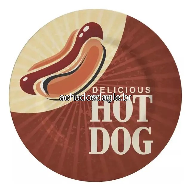 Conjunto de 6 Pratos para Sobremesa Hot Dog Collection Alleanza