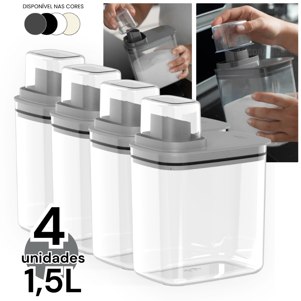 Kit 4 Dispensers Flow 1,5L para Lavanderia