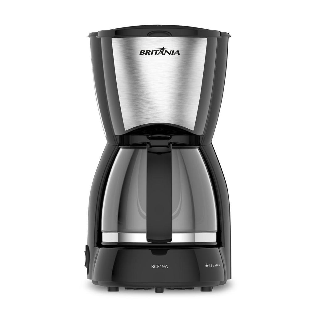 Cafeteira Britânia BCF19A 18 Cafezinhos Jarra de Vidro 550W