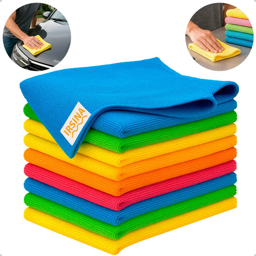 Kit com 10 Panos de Microfibra para Limpeza Geral