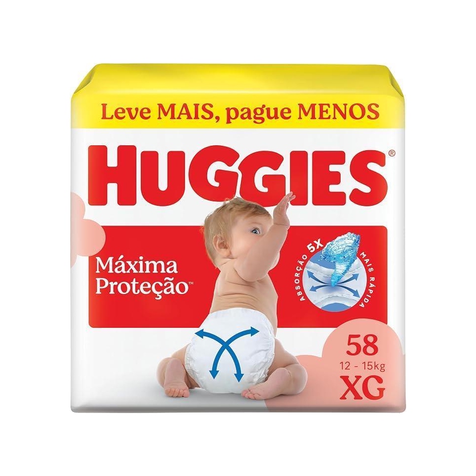 Fralda Huggies Supreme Care XG 58 Unidades
