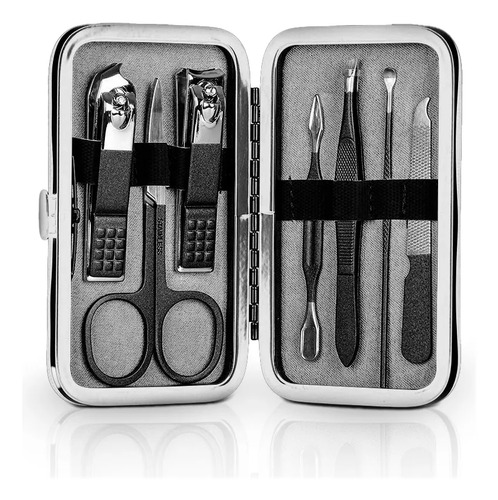 Kit Alicate Unha Cortador Estojo Cuticula Manicure Tesoura