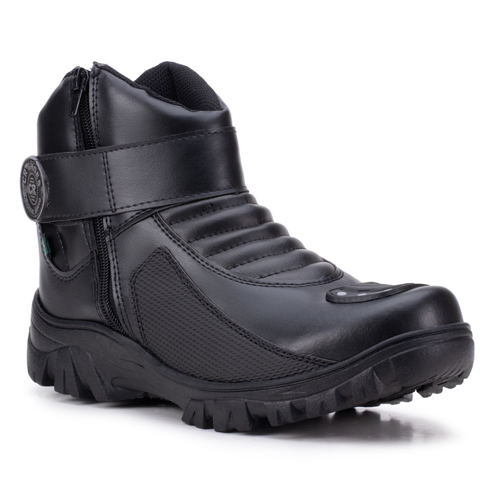 Bota Coturno Militar Motociclista Ziper Lateral Crshoes 8018
