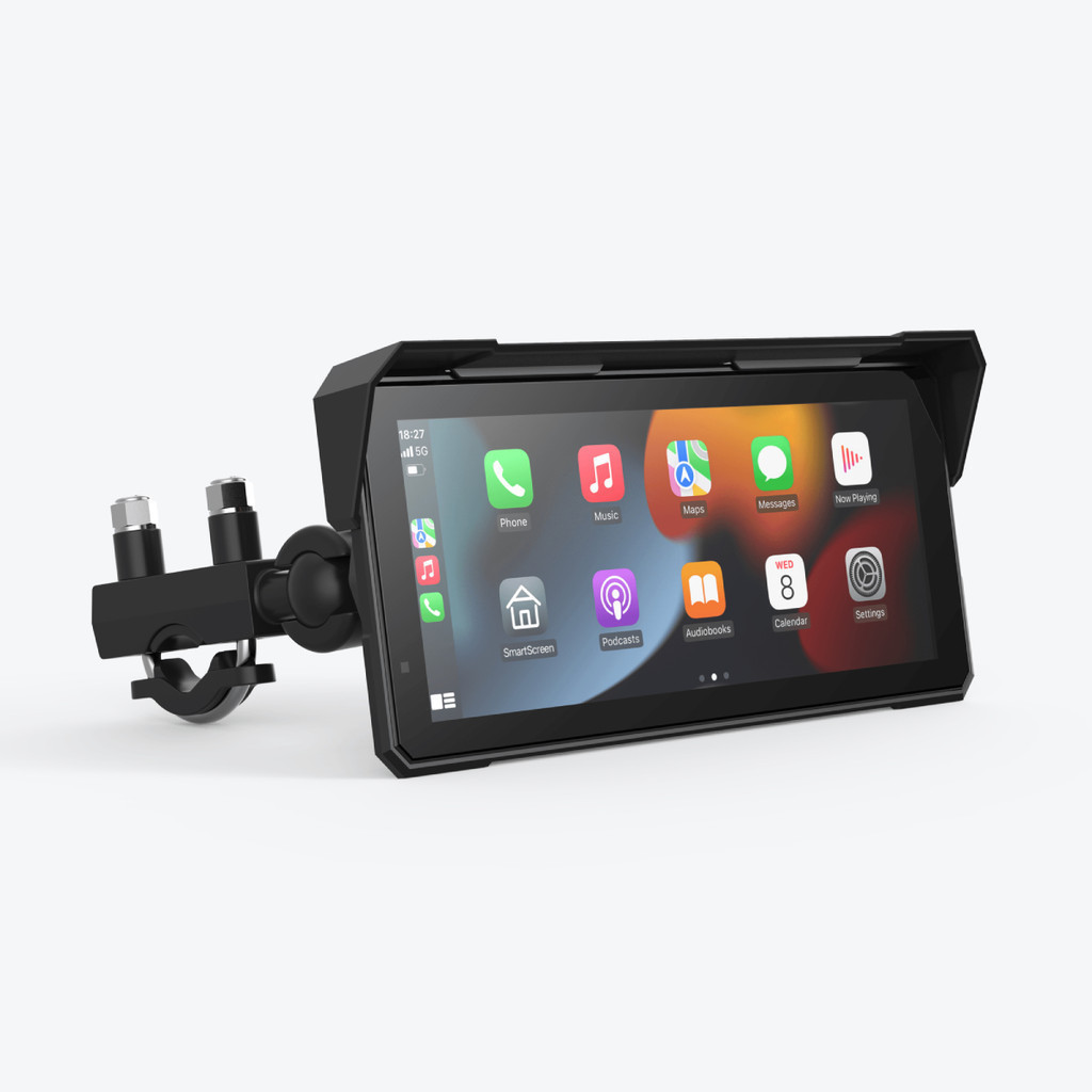 Multimídia para Moto Tela 8,1 Polegadas IPS Bluetooth CarPlay Android Auto IP67 GPS Knup KP-RA943