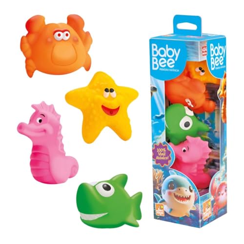 Bichinho Para Banho Fundo Do Mar Oceano Infantil Bebê
