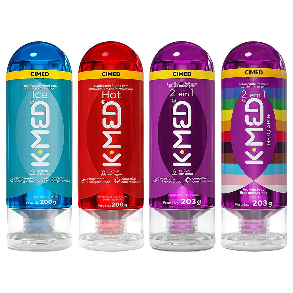 Gel Lubrificante Íntimo Cimed K-med 2 em 1 Neutro Hot LGBTQIAPN+ Ice | Shopee Brasil