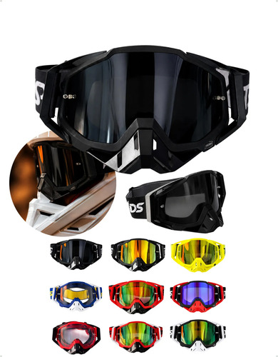 Óculos Motocross Enduro Trends Lente Espelhada