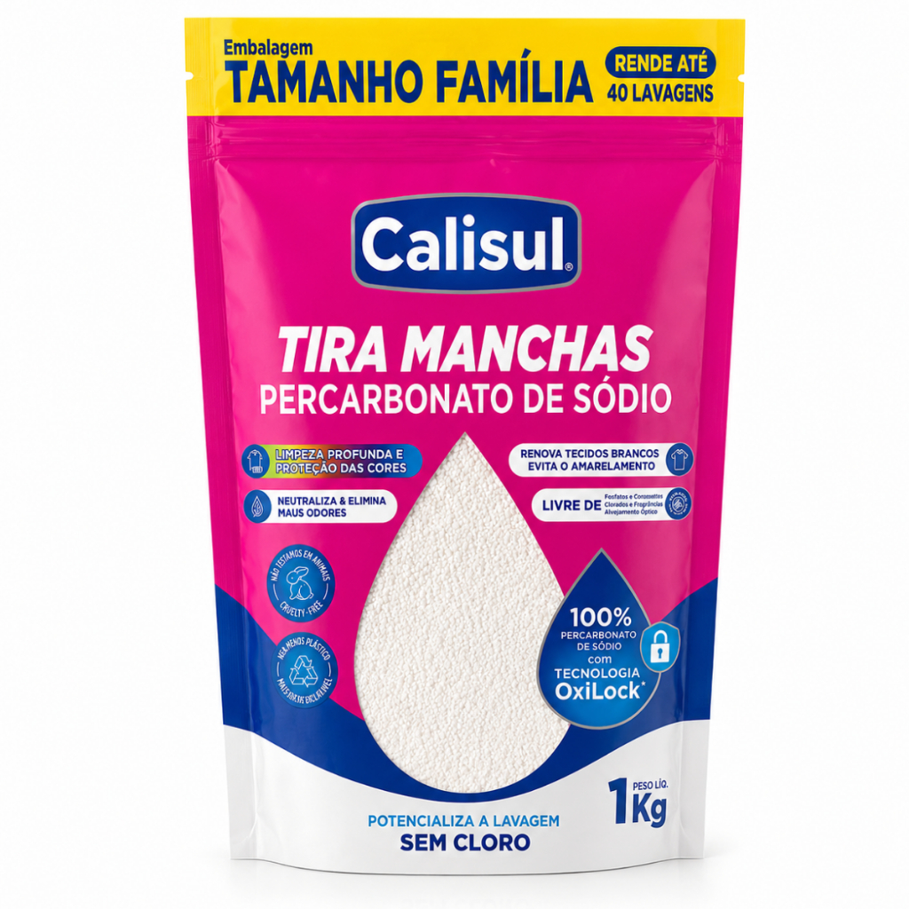 Percarbonato de Sódio Calisul Puro Granulado Removedor de Manchas para Roupas Brancas e Coloridas | Shopee Brasil