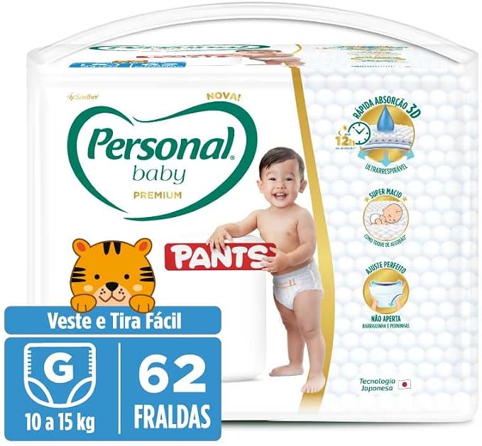Fralda Personal Baby Premium Pants G com 62