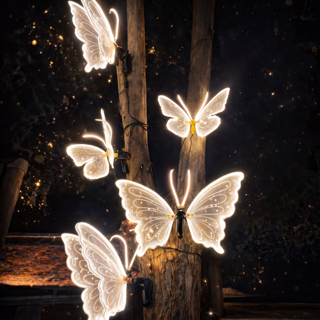 Borboleta Led 40/60cm com Movimento