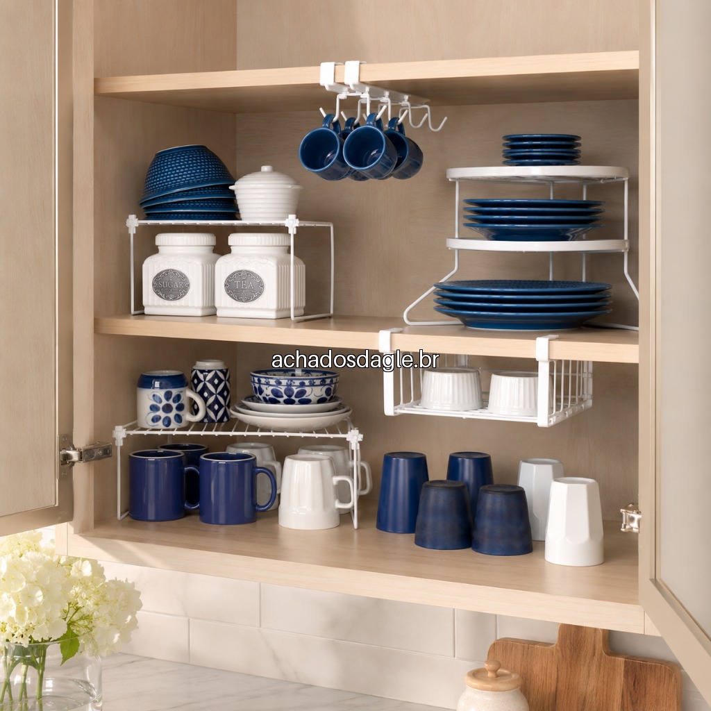Organizador de Armário de Cozinha Kit com 5 Peças