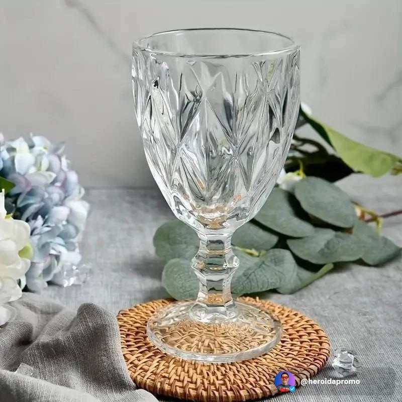 Jogo de 6 Taças Diamond Vidro 340ml