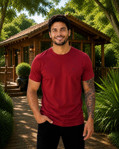 Camiseta Básica Masculina Ogochi 100% Algodão Premium (P ao XGG)