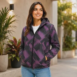 Jaqueta Corta Vento Feminina Estampada Casual