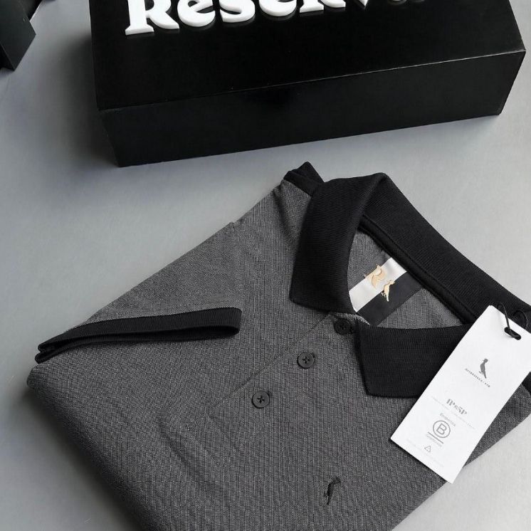 Camisa Polo Slim Piquet Denim Reserva (P e M)