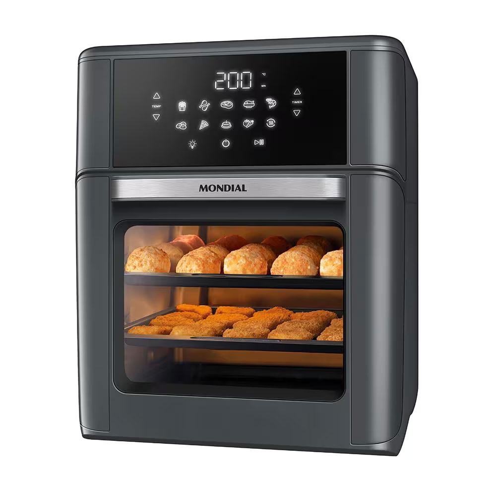 Fritadeira Air Fryer Oven AFON-12L-FG 12L Digital 2000W Mondial | Shopee Brasil