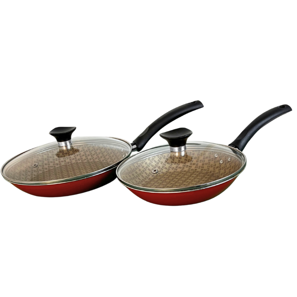 Kit Frigideira 20 e 24 cm Tramontina Antiaderente Turim com Tampa